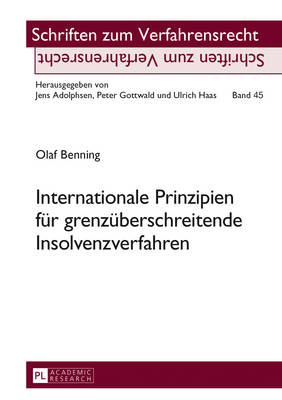 Cover of Internationale Prinzipien Fuer Grenzueberschreitende Insolvenzverfahren