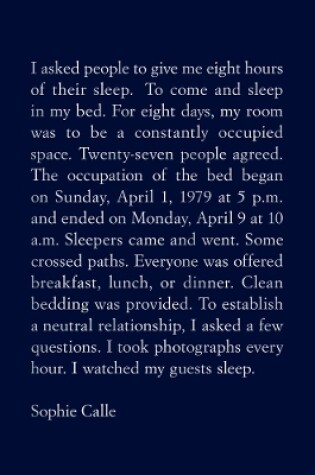 Cover of Sophie Calle: The Sleepers