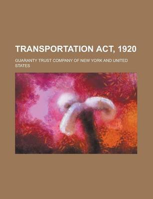 Book cover for Transportation ACT, 1920