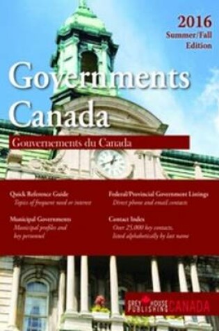 Cover of Government Canada: Summer/Fall 2016