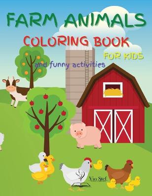 Book cover for Farm Animals Coloring Book for Kids