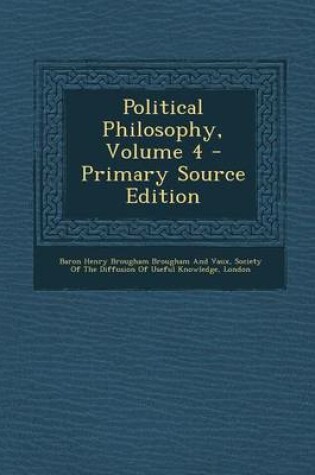 Cover of Political Philosophy, Volume 4