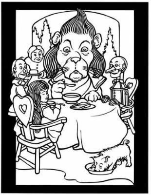 Book cover for The Land of Oz Stained Glass Coloring Book