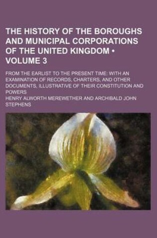 Cover of The History of the Boroughs and Municipal Corporations of the United Kingdom (Volume 3); From the Earlist to the Present Time with an Examination of Records, Charters, and Other Documents, Illustrative of Their Constitution and Powers