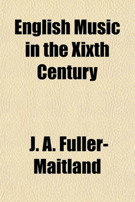 Book cover for English Music in the Xixth Century