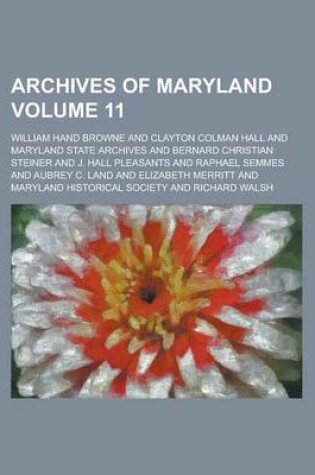 Cover of Archives of Maryland (V.30)