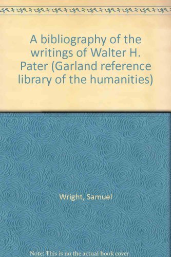 Book cover for Biblio Write Walter Pater