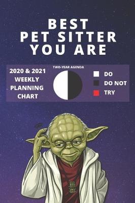 Book cover for 2020 & 2021 Two-Year Weekly Planner For Best Pet Sitter Gift - Funny Yoda Quote Appointment Book - Two Year Agenda Notebook