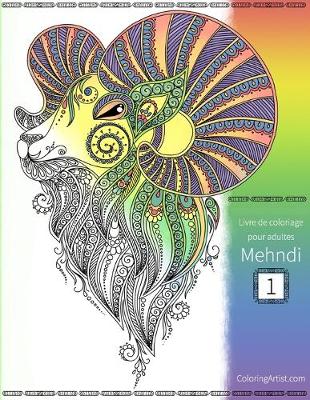 Cover of Livre de coloriage pour adultes Mehndi