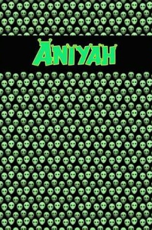 Cover of 120 Page Handwriting Practice Book with Green Alien Cover Aniyah