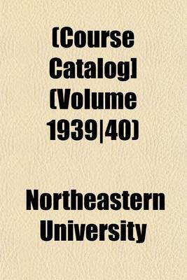 Book cover for [Course Catalog] Volume 1939/40