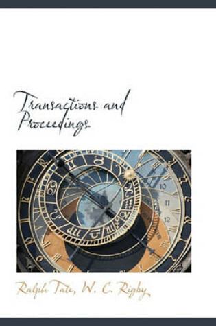 Cover of Transactions and Proceedings