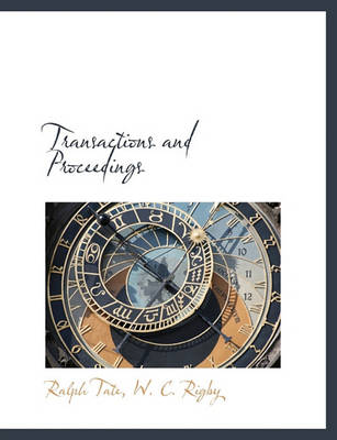 Book cover for Transactions and Proceedings