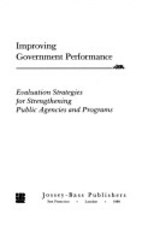 Cover of Improving Government Performance