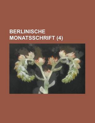 Book cover for Berlinische Monatsschrift (4 )