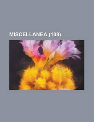 Book cover for Miscellanea (108)