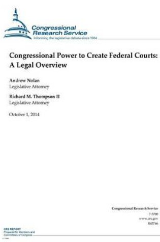 Cover of Congressional Power to Create Federal Courts