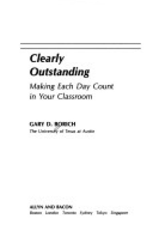 Cover of Clearly Outstanding