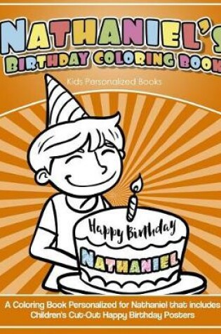 Cover of Nathaniel's Birthday Coloring Book Kids Personalized Books