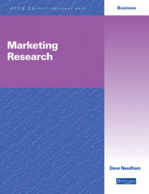 Book cover for Marketing Research Business AVCE Optional Units for Edexcel