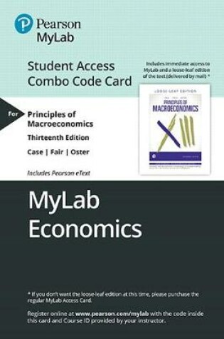 Cover of Mylab Economics with Pearson Etext -- Combo Access Card -- For Principles of Macroeconomics