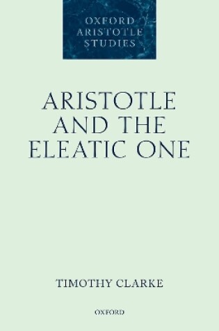 Cover of Aristotle and the Eleatic One