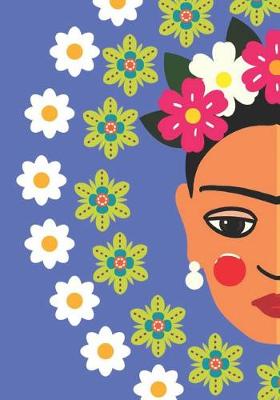 Book cover for Whimsical Frida Blue Folk Art Lined Undated Journal