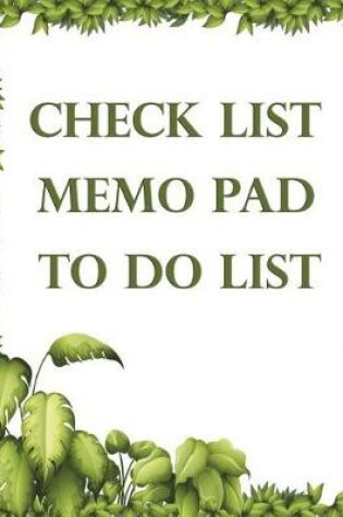 Cover of Check List Memo Pad to Do List