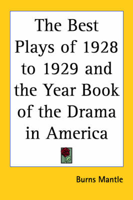 Book cover for The Best Plays of 1928 to 1929 and the Year Book of the Drama in America