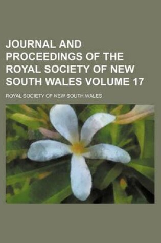 Cover of Journal and Proceedings of the Royal Society of New South Wales Volume 17