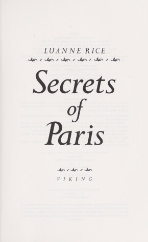 Book cover for Rice Luanne : Secrets of Paris