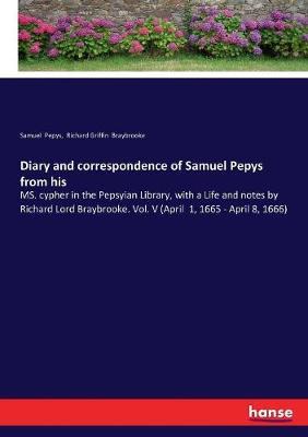 Book cover for Diary and correspondence of Samuel Pepys from his