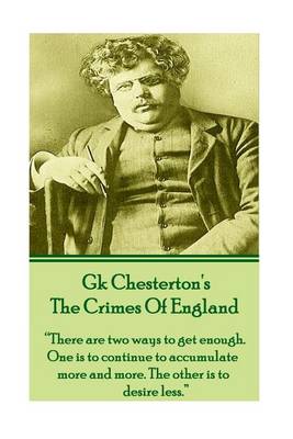 Book cover for GK Chesteron's The Crimes Of England