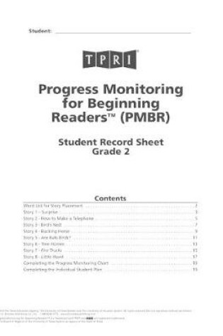 Cover of PMBR Student Record Sheets