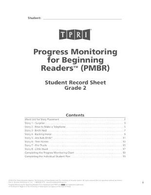 Book cover for PMBR Student Record Sheets