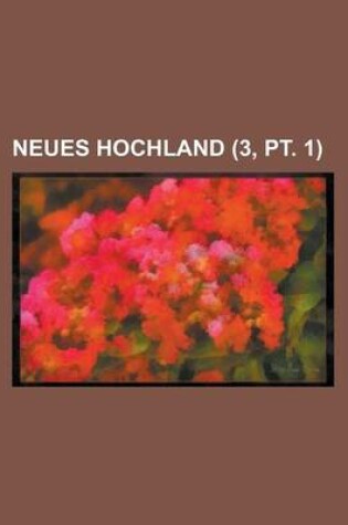 Cover of Neues Hochland (3, PT. 1 )