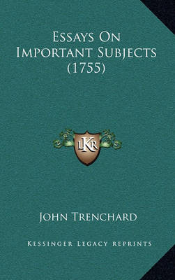 Book cover for Essays on Important Subjects (1755)