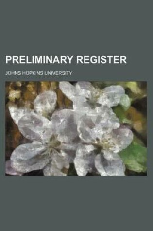 Cover of Preliminary Register