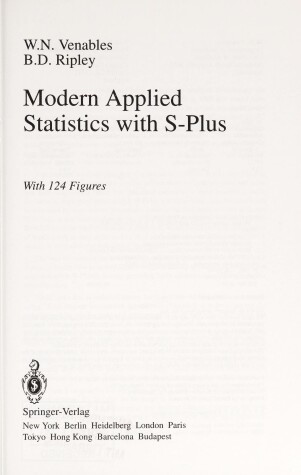 Cover of Modern Applied Statistics with S-Plus