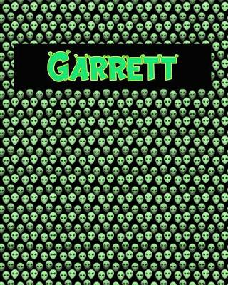 Book cover for 120 Page Handwriting Practice Book with Green Alien Cover Garrett