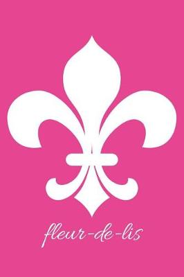 Book cover for fleur-de-lis - Fuchsia Blank Notebook with Fleur de Lis Corners