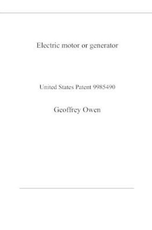 Cover of Electric motor or generator