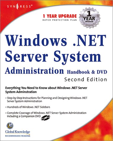 Book cover for Windows 2002 Server System Administration Handbook and DVD