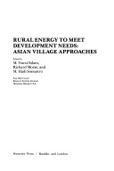 Book cover for Rural Energy To Meet Development Needs