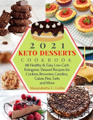 Book cover for 2021 Keto Desserts Cookbook