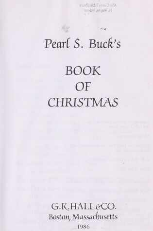 Cover of Pearl Buck's Book of Christmas