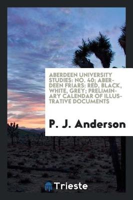 Book cover for Aberdeen University Studies