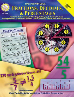 Book cover for Fractions, Decimals, & Percentages, Grades 5 - 12