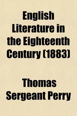 Book cover for English Literature in the Eighteenth Century (1883)