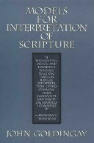 Cover of Models for Interpretation of Scripture